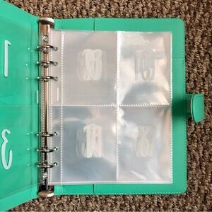 Cash Saving Green Binder with 100 stuffing envelopes